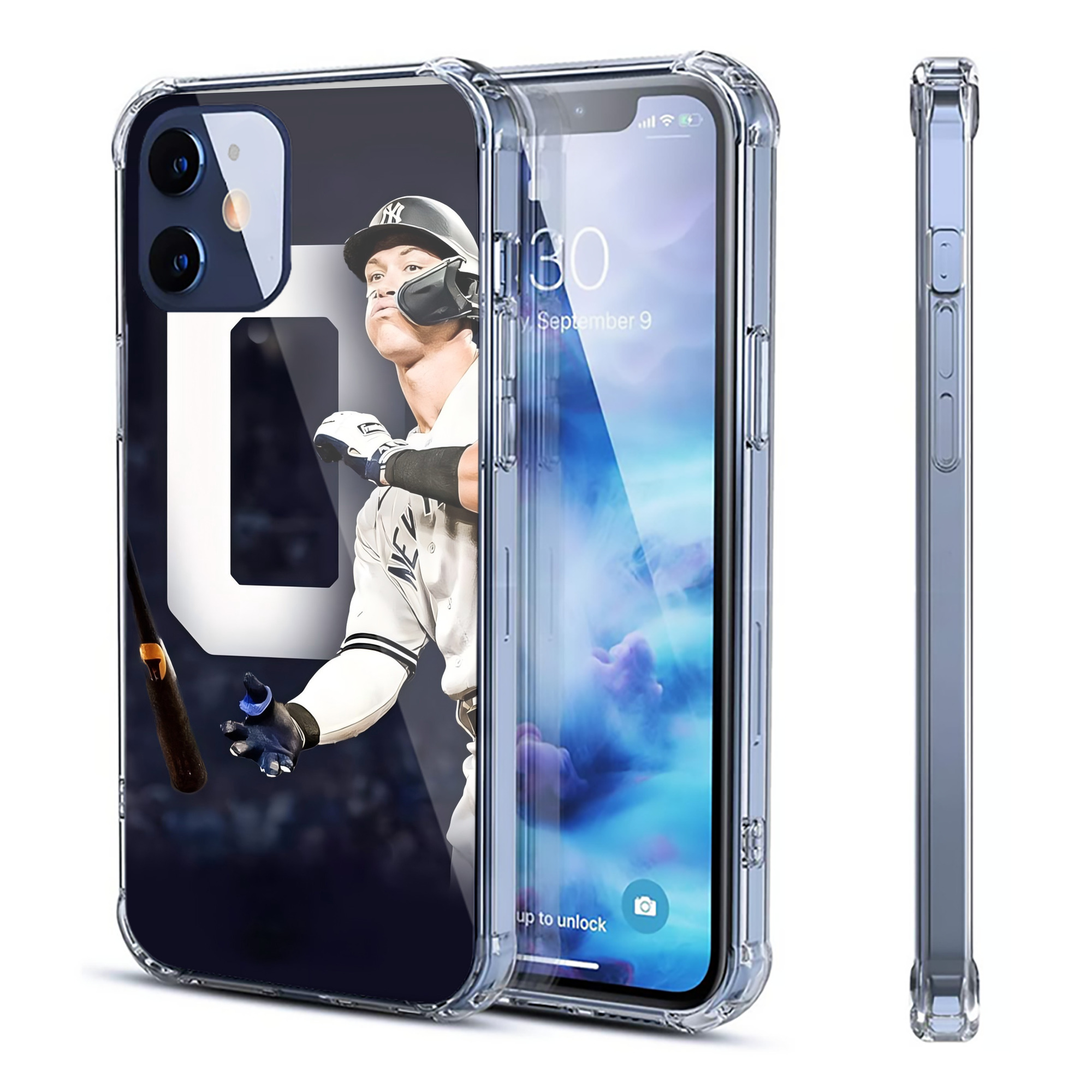 Aaron Judge 60 Home Runs 4 Clear IPhone 12 Case – Soft TPU With UV Print – Enhanced Drop Protection, Precise Fit, Anti-Fingerprint, Customizable Design, Scratch-Resistant, Yellow-Resistant